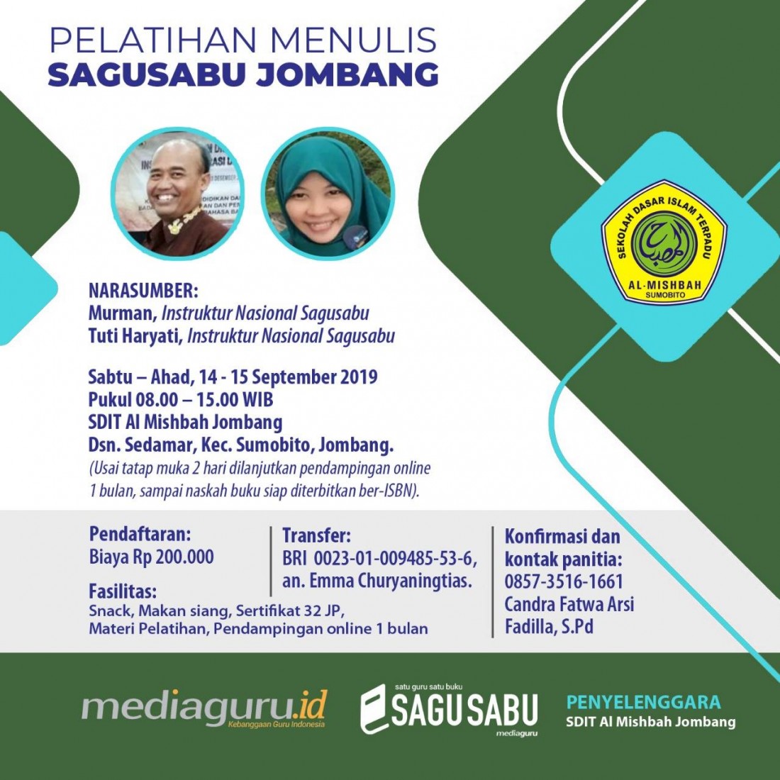 Pelatihan Menulis Sagusabu Jombang Jatim (14 - 15 September 2019)
