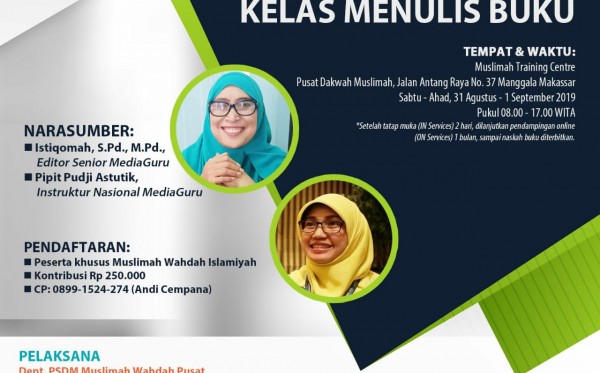 Kelas Menulis Buku Makassar (31 Agustus - 1 September 2019)