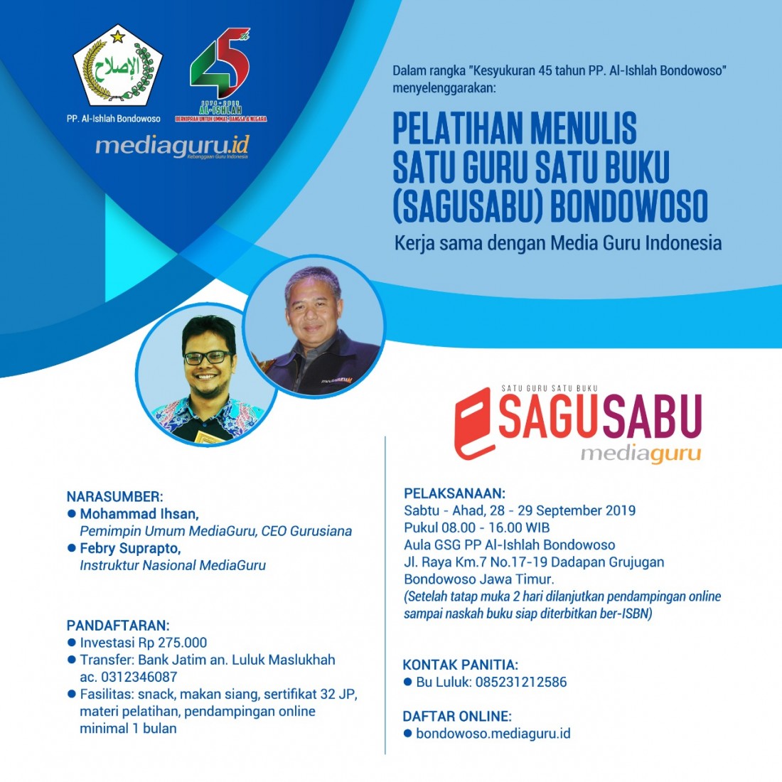 Pelatihan Sagusabu Bondowoso (28 - 29 September 2019)
