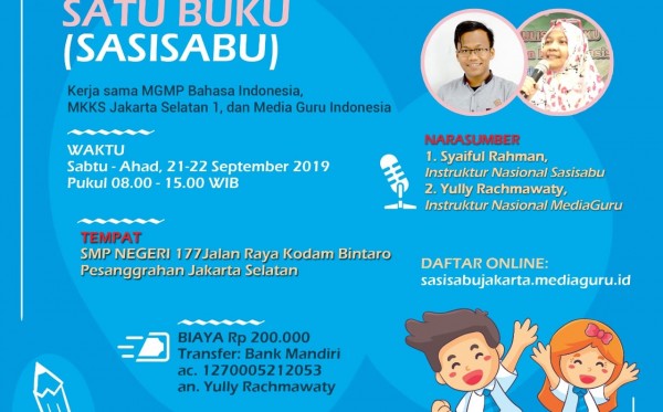 Pelatihan Satu Siswa Satu Buku (Sasisabu) Jakarta (21 - 22 September 2019) 