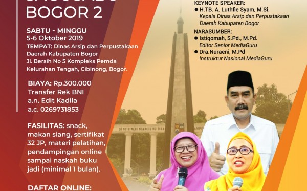 Pelatihan Menulis Sagusabu Bogor II (5 - 6 Oktober 2019)