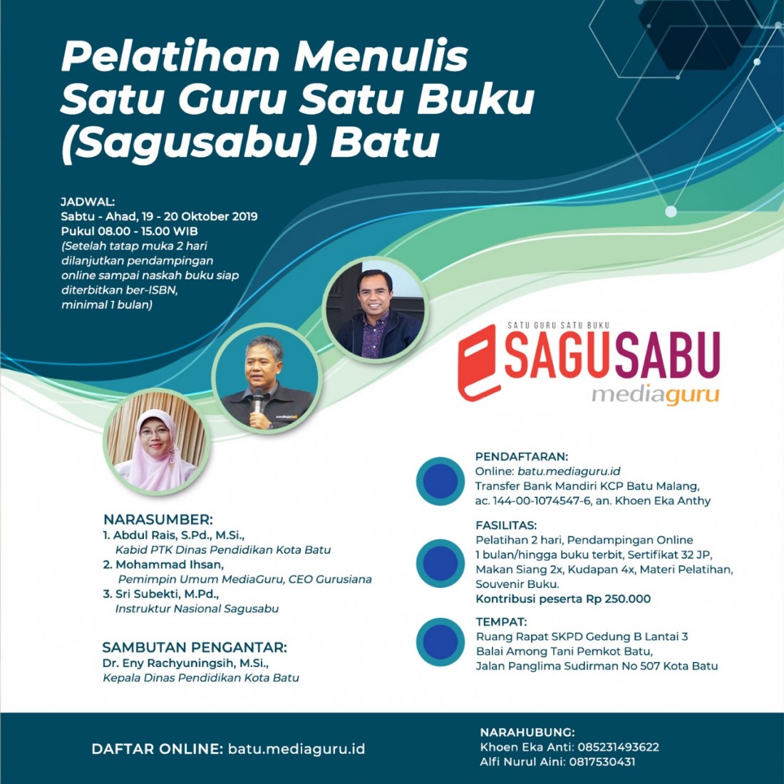 Pelatihan Menulis Sagusabu Batu (19 - 20 Oktober 2019)