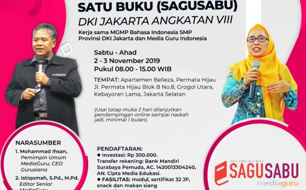 Pelatihan Menulis Sagusabu DKI Jakarta VIII (2 - 3 November 2019)