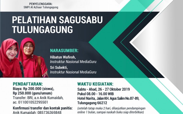 Pelatihan Menulis Buku MediaGuru Tulungagung (26 - 27 Oktober 2019)