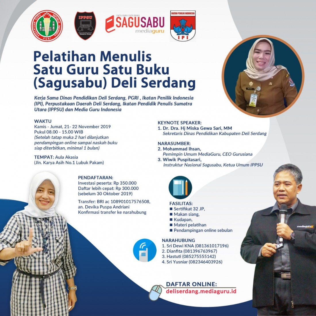 Pelatihan Menulis Sagusabu Deli Serdang (21 - 22 November 2019)
