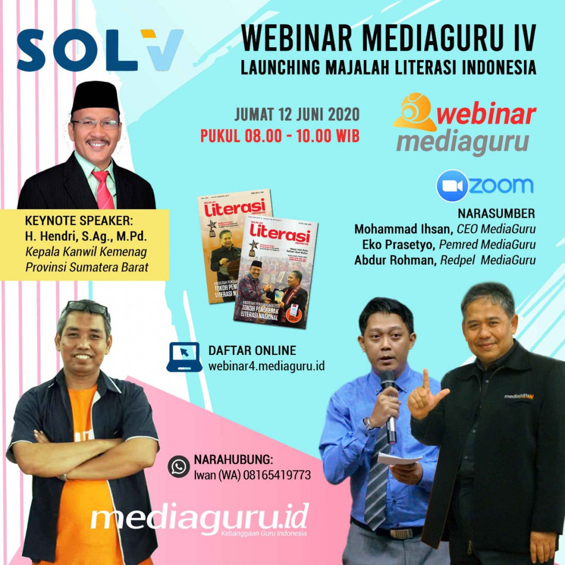 Webinar MediaGuru IV Launching Majalah Literasi Indonesia (12 Juni 2020)