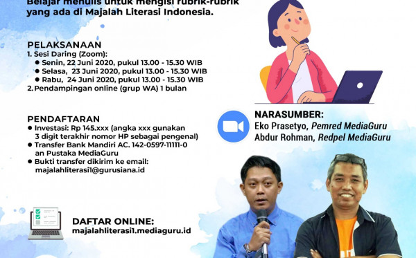 Kelas Menuli Majalah Literasi Indonesia I (22 - 24 Juni 2020)
