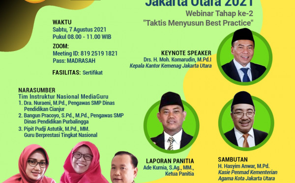 Taktis Menyusun Best Practice tahap ke-2 (Webinar XXXV MediaGuru dan Kemenag Jakarta Utara) - 7 Agustus 2021